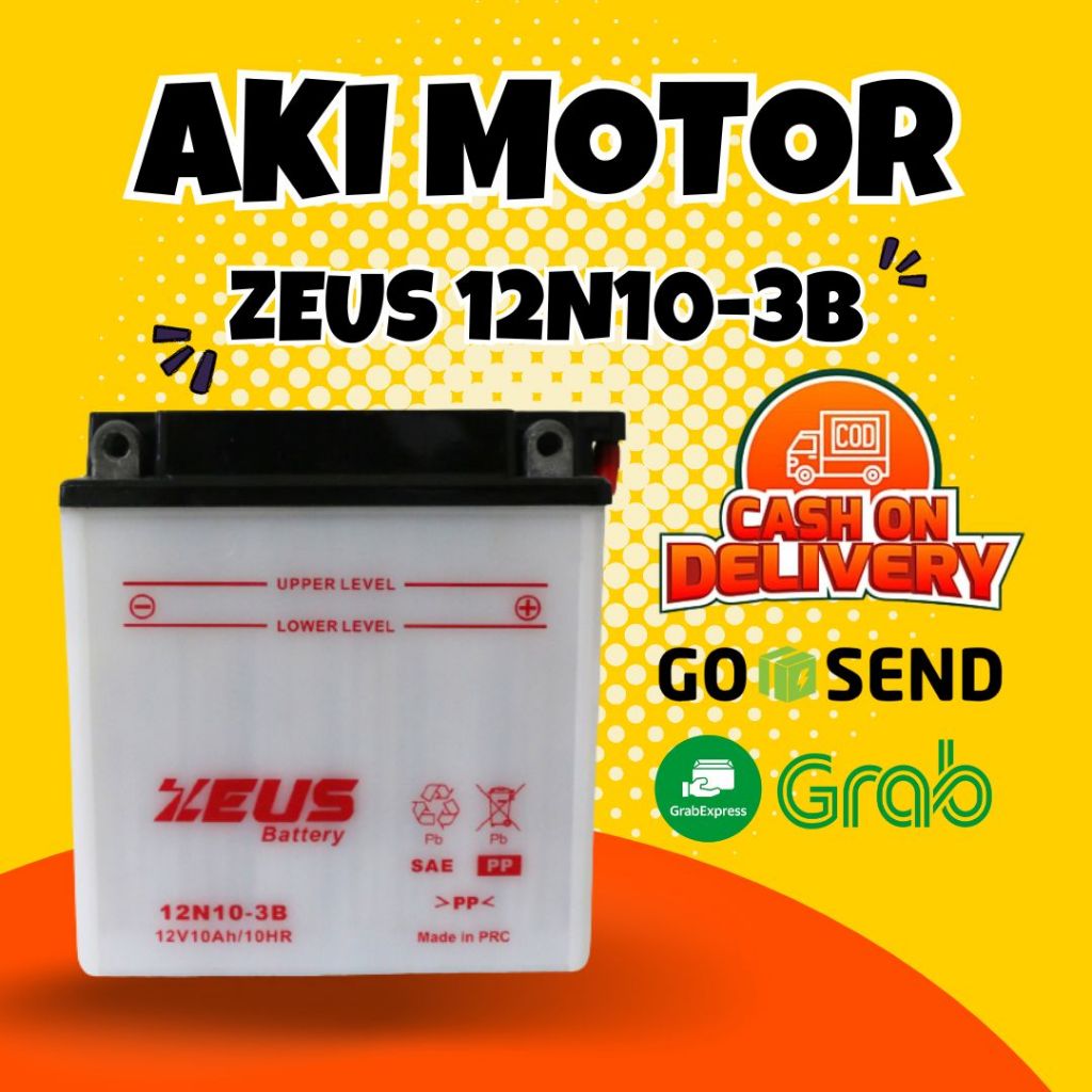 Aki / Accu Motor Yuasa L12N10-3B / 12N10-3B (Lampu Emergency)