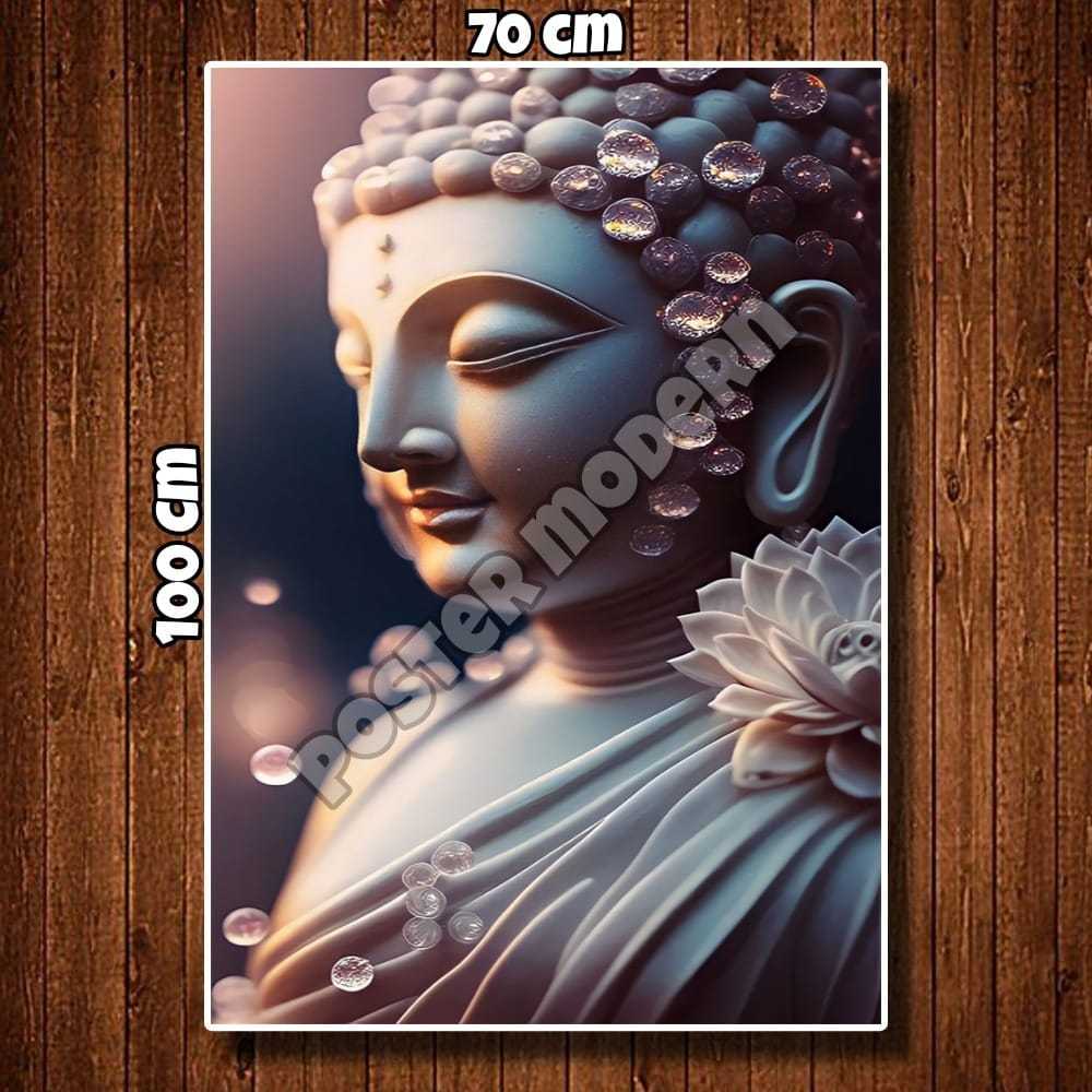 Walldecor Poster Buddha Art Ukuran Xtra Besar Code31 / Hiasan Dinding Tempel Tembok / Hiasan Dinding