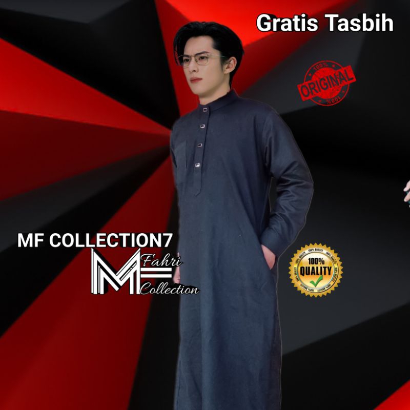 Cod Jubah Gamis pria dewasa lengan panjang kancing import pria muslim fashion muslim