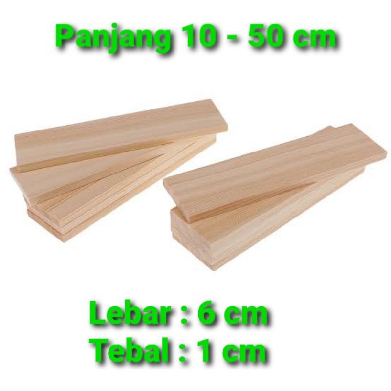 Papan Kayu Mahoni Panjang 10 - 50 cm