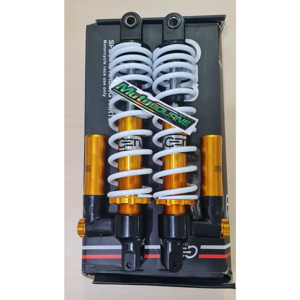 Shock Gen Cen Genesis Yamaha NMAX 335 mm TA 09 CNC tabung Gold White