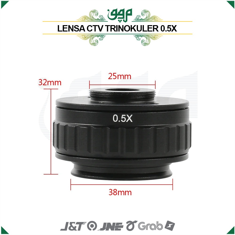 Lensa CTV 0.5X Trinokuler / Lensa Sambung Kamera HDMI Mikroskop Trinokuler