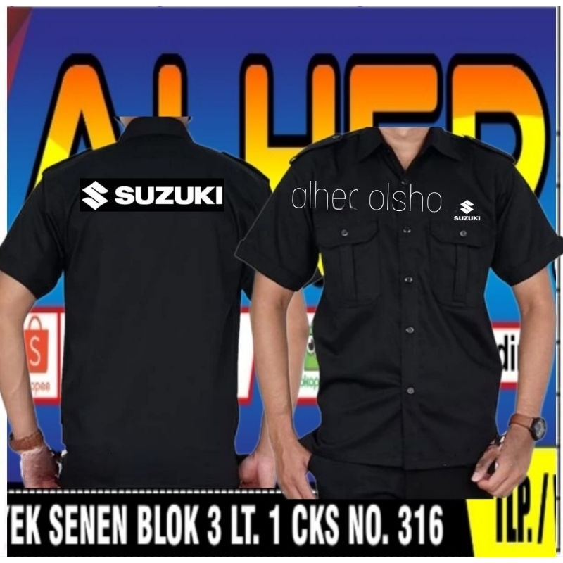 pendek Kemeja motor Suzuki kemeja Suzuki baju Suzuki seragam Suzuki Pdh Suzuki kemeja kerja Suzuki b
