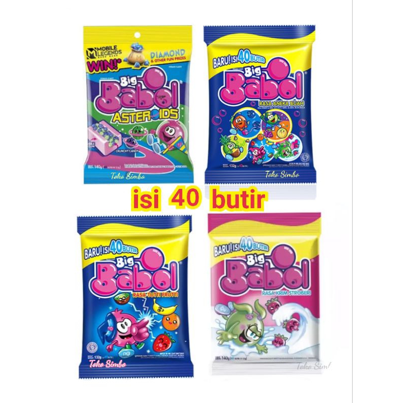 

Permen karet Big babol pak 128 gram isi 40 pcs chewy candy