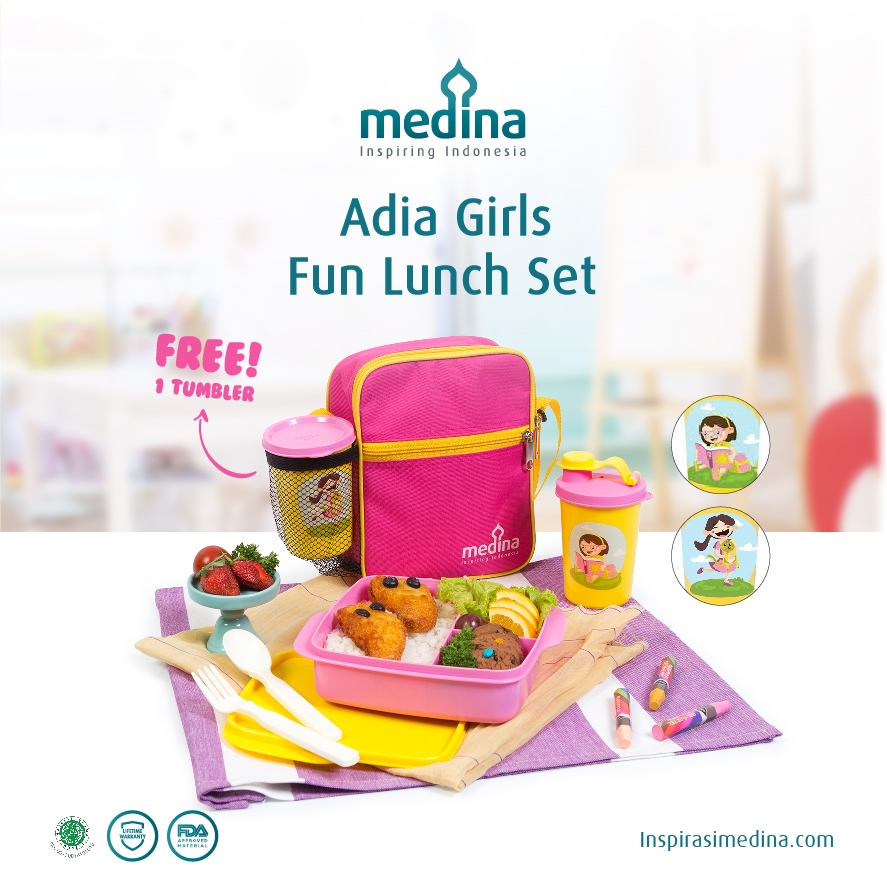 Set Tempat Makan Anak Sekolah Lengkap dari MEDINA
