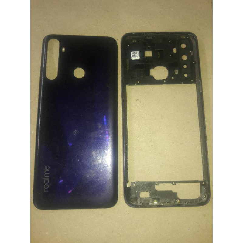 back casing realme5 rmx1911+tombol vol up,down,power.
