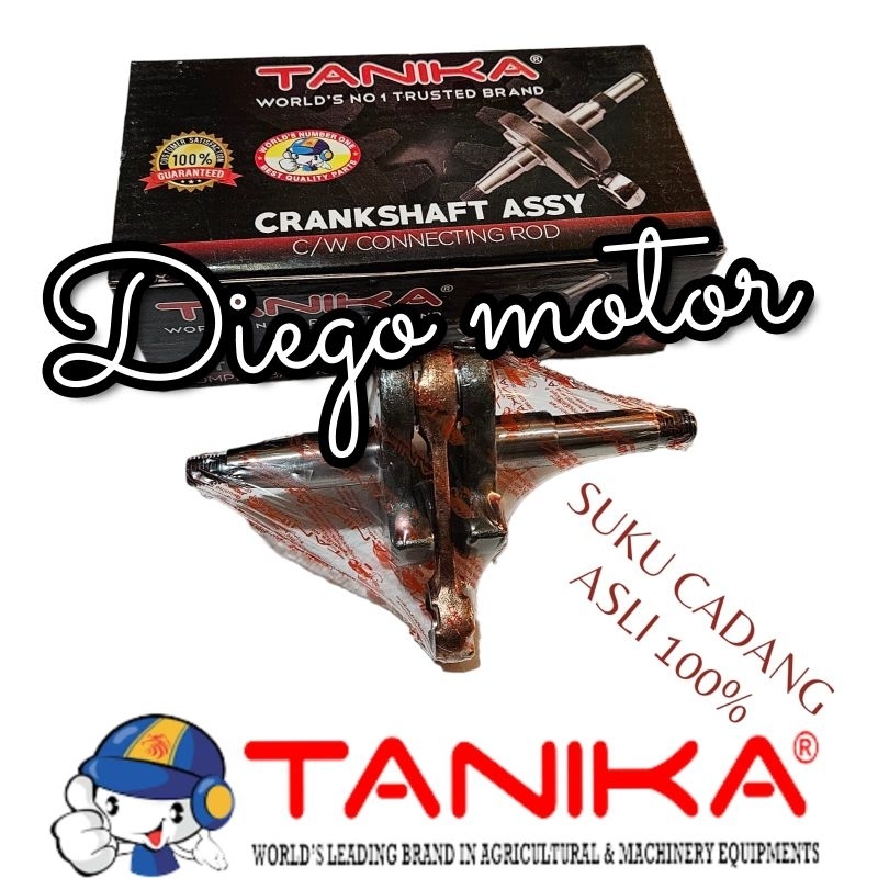 TNK007 Crankshaft Kruk As Mesin Chainsaw Senso Tanika 007 Original