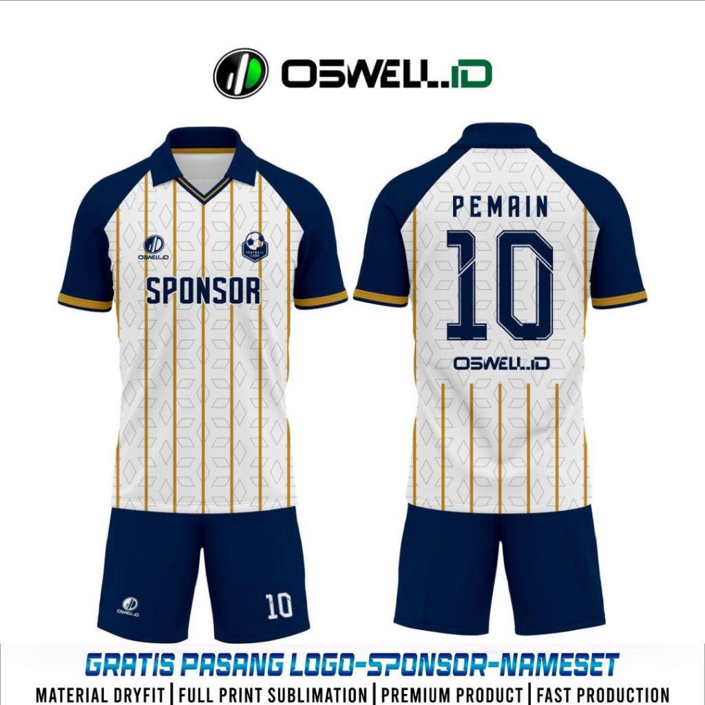 BAJU JERSEY FUTSAL DAN SEPAK BOLA FREE CUSTOM FULL PRINTING PREMIUM  [KODE OSWELL FO OS44]
