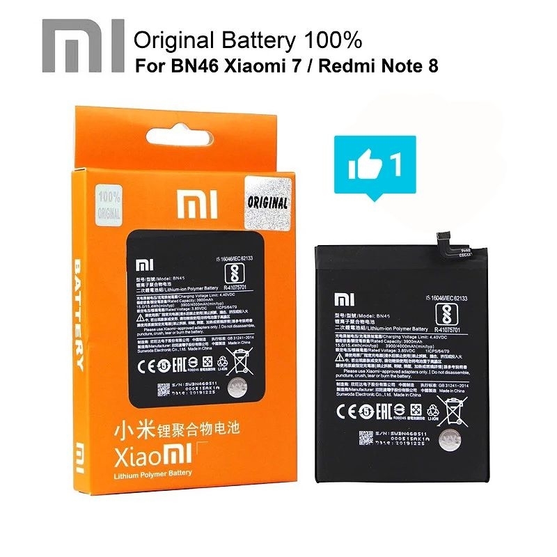 BATERAI BATRE BATERAY ORIGINAL 100% BN46 XIAOMI  REDMI NOTE 8 / REDMI 7 BN46 ORI