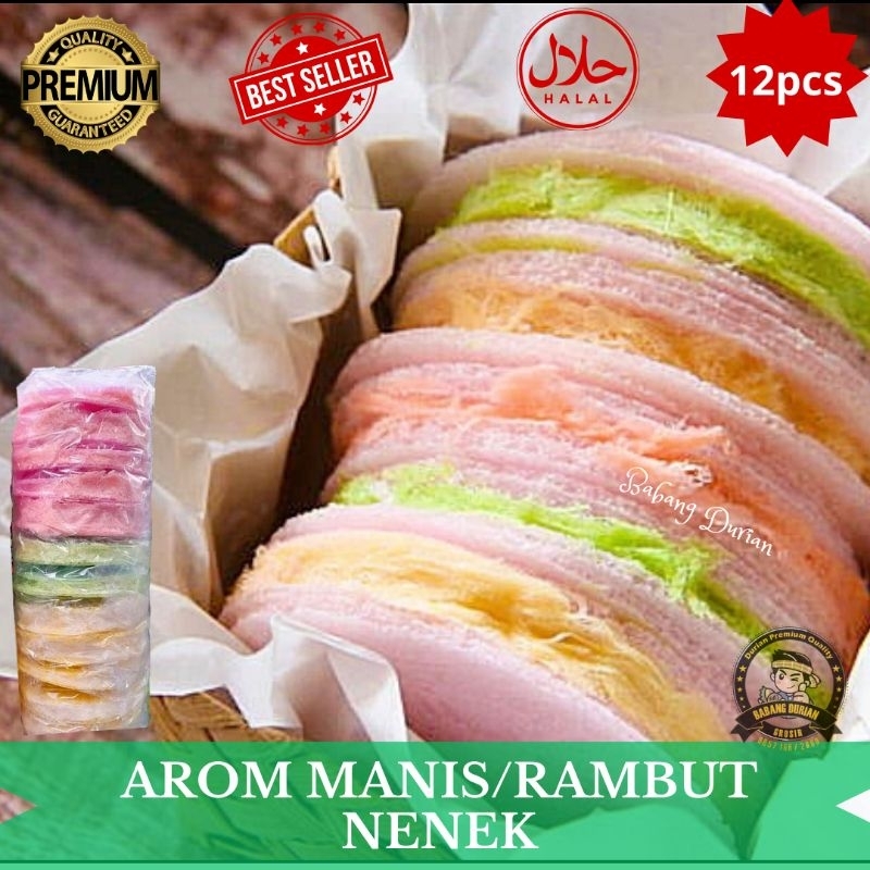 

AROM MANIS ISI 12PCS ORIGINAL RAMBUT NENEK GULA ASLI DENGAN WAFER YANG RENYAH DAN GURIH