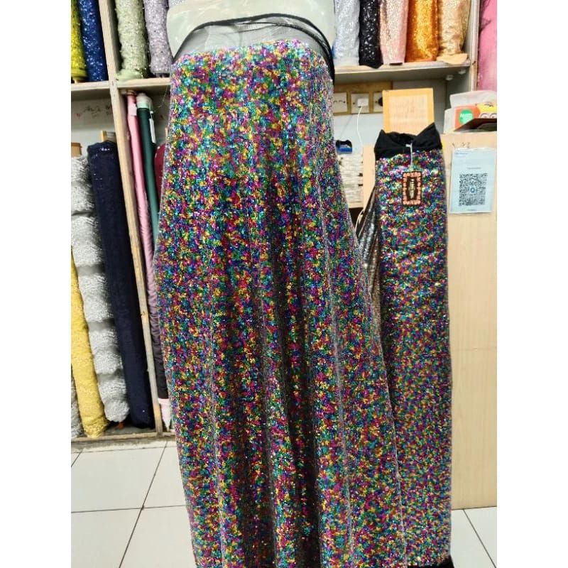 KAIN/BAHAN TILLE  SEQUIN BOLAK BALIK/TILLE SERIBU PAYET MURAH