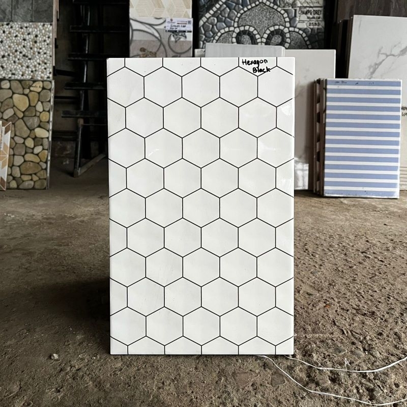 Keramik KIA 25x40 HEXAGON BLACK