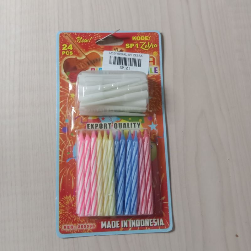 Lilin Ulang tahun / lilin Spiral Kecil / Lilin Warna Warni Kecil