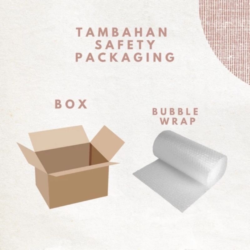

bubble wrap + kardus dobel tebal untuk tambahan packing mahar