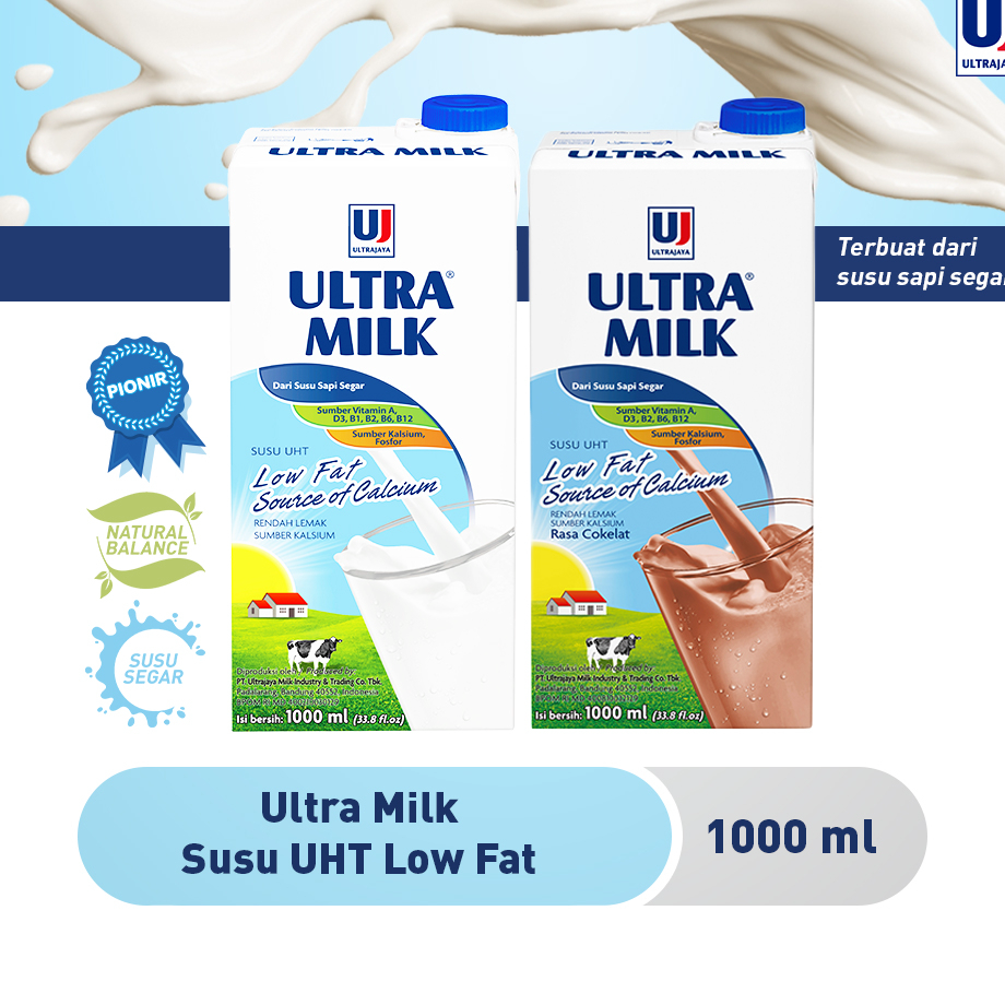 

SCZX1002 Terbaru 3.3 Ultra Milk Susu UHT Low Fat 1L - Plain / Cokelat
