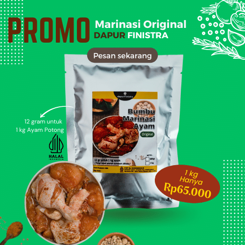 

Bumbu Marinasi Original Ayam Goreng Fried Chicken Ayam Geprek Dapur Finistra 1 Kg