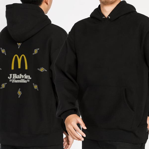 Jaket Hoodie McDonald's J Balvin Familia Employee Hoodie Jumper Bahan Cotton Fleece