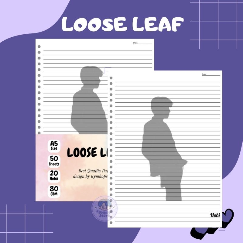 

Loose Leaf Refill Binder A5 B5 | KPOP Edition - BTS Part 1