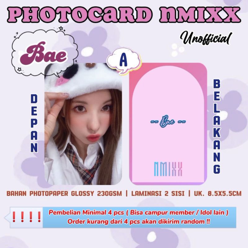 Photocard NMIXX - BAE / Photocard Unofficial / Photocard  BAE NMIXX / PC BAE / NSWER / PC NMIXX UNOF
