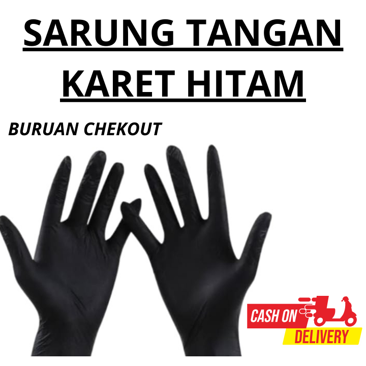 SARUNG TANGAN KARET HITAM
