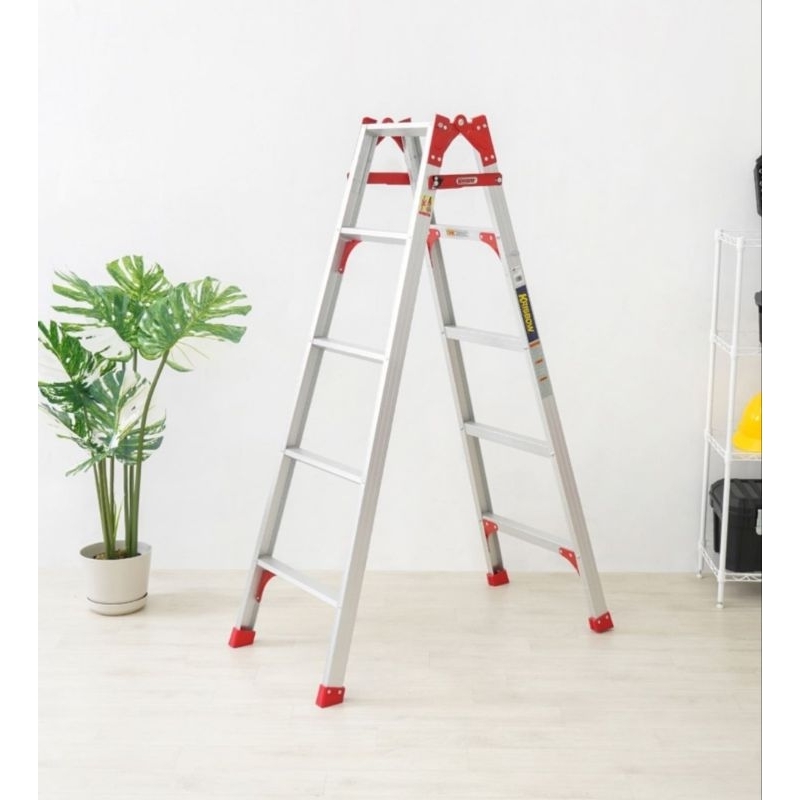 Krisbow fixstep tangga lipat aluminium 2 in 1 5 step