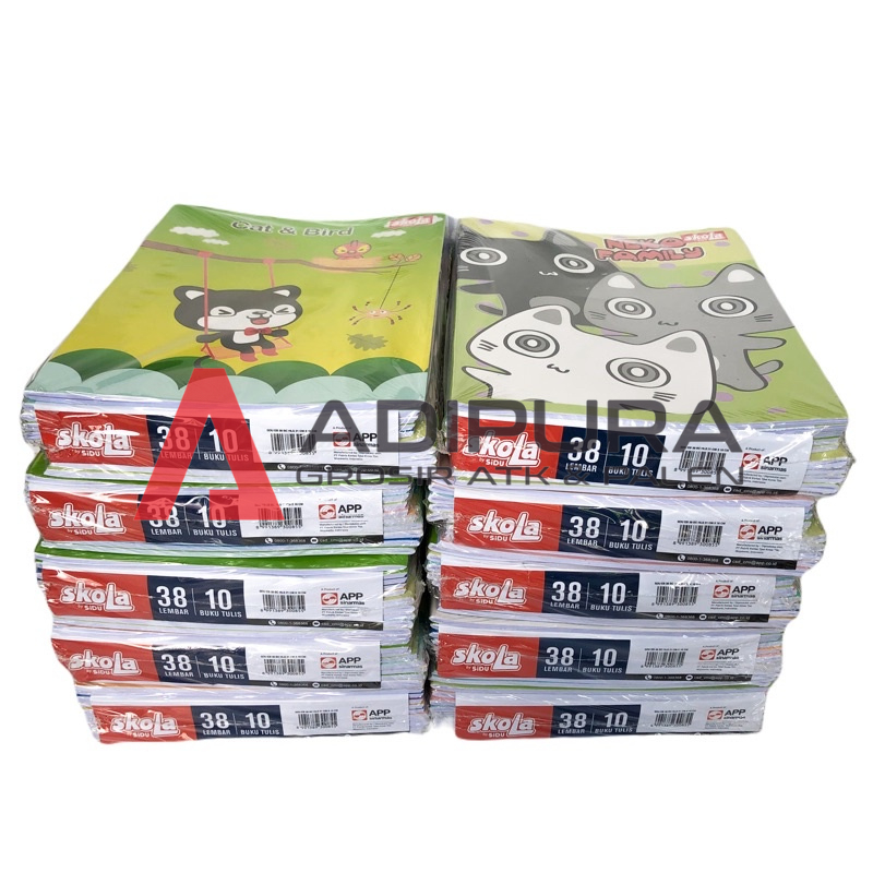

(1 Pack / 10 Pcs) Buku Tulis SKOLA 38 Lembar