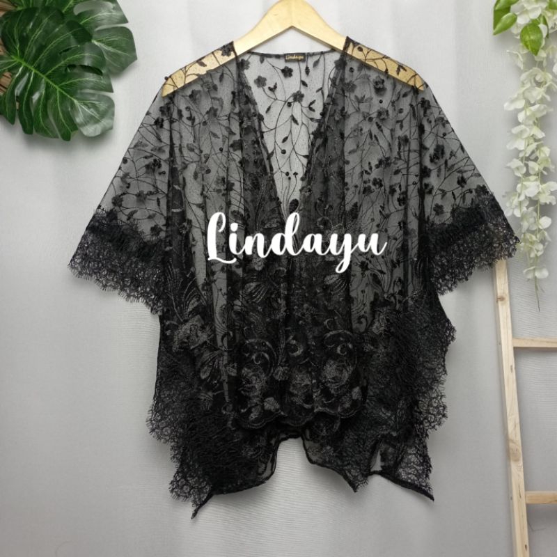 	 Outer Cape Kebaya Kondangan Cardigan Tile mix Brokat Premium	