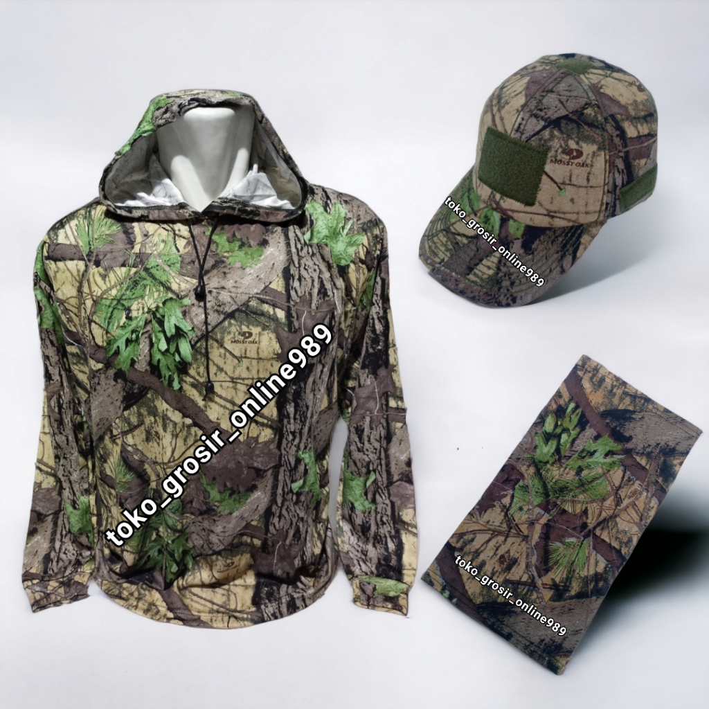 1 paket kaos berburu motif mossy oak