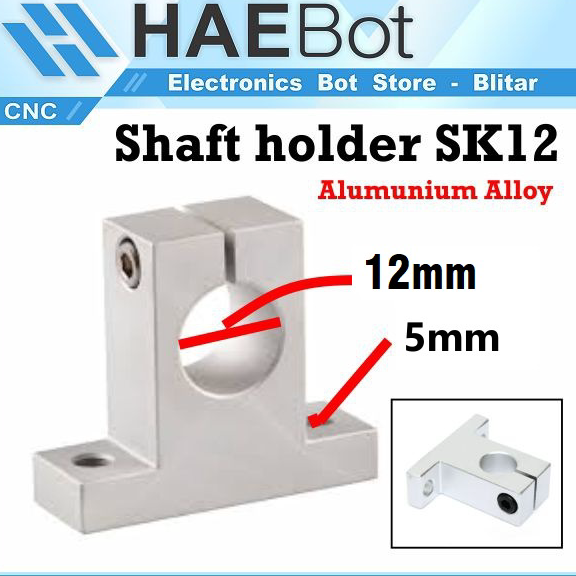 ❄️ READY STOK ❄️ [HAEBOT] Shaft Support As Holder Bracket SK12 SK 12 12mm Dudukan Besi Polos Rail Li