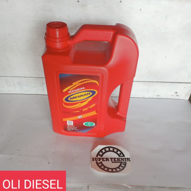 Oli Diesel MESRAN B SAE 40 4 L Original, Murah dan Berkualitas