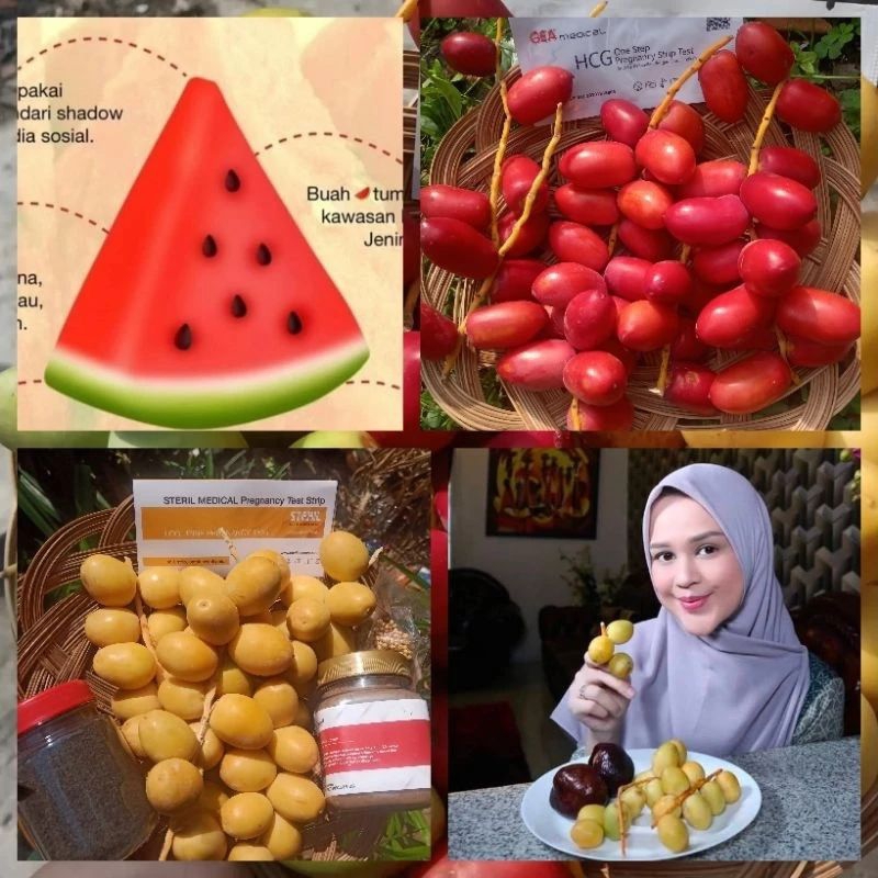 

READY STOK PROMO Kurma Muda Untuk Promil Kuning Merah Hijau Fresh/ Kurma Muda/