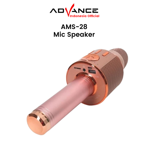 Mic Speaker Bluetooth  Advance AMS-28 Karaoke Langsung Konek ke HP Noise Reduction