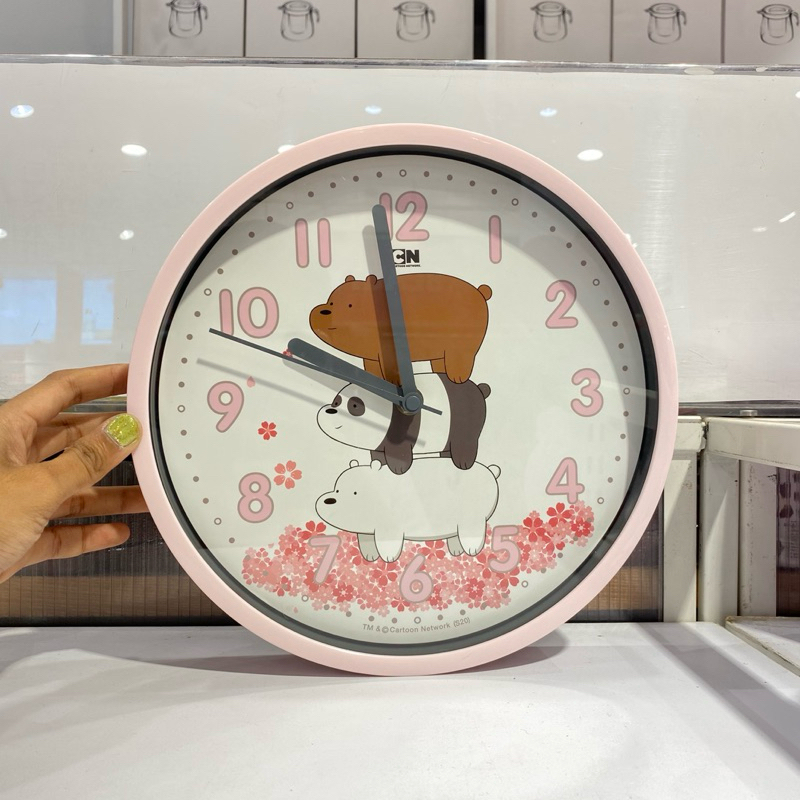 Wall Clock We bare bears Miniso / Jam dinding Miniso / dekorasi kamar / Jam lucu