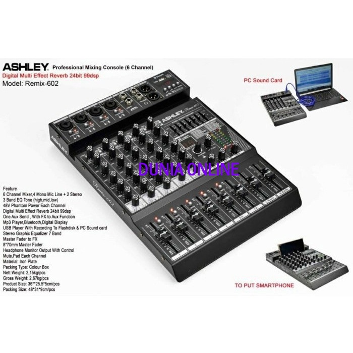 Mixer 6 Channel Ashley Remix 602 Remix602 Original Ashley