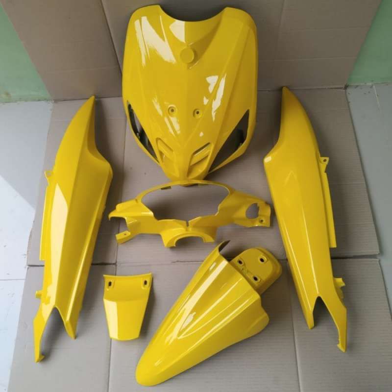 Cover Full Body Halus Yamaha Mio Sporty/Full Set Body Halus Mio Sporty Warna Kuning Lemon