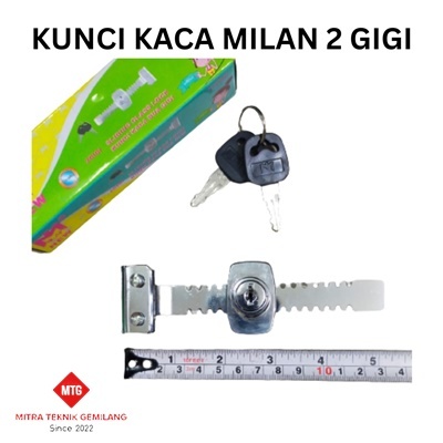 Mitra Tk - Kunci Etalase Kaca Sliding Door Milan 2 Gigi