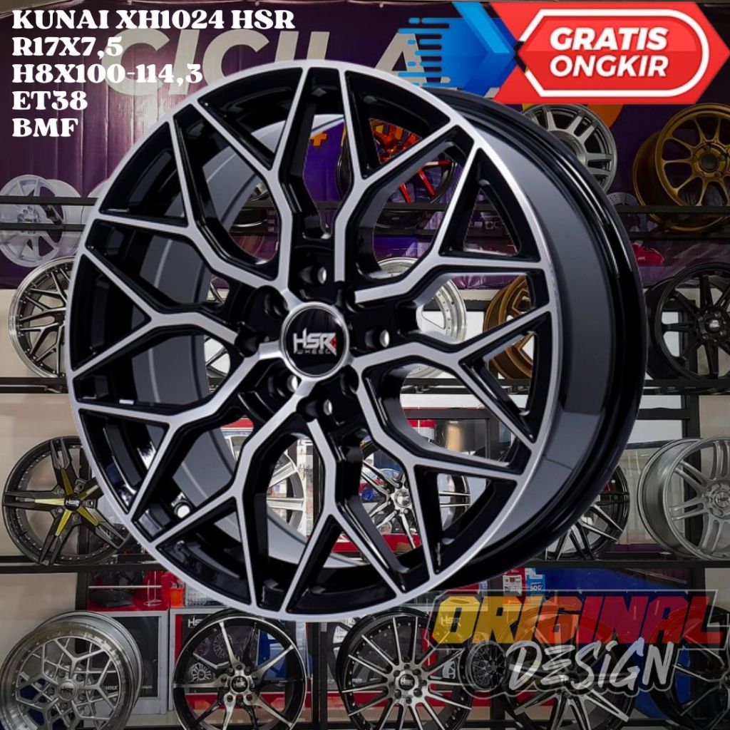 Velg Mobil Racing Ring 17 HSR KUNAI R17 Mobilio , Sirion , Vios , City