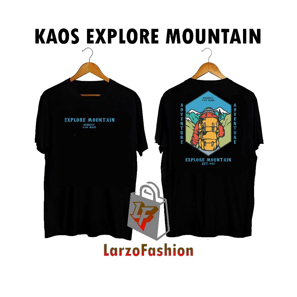 Larzoidlarzo - Kaos Pendaki "MOUNTAIN EVEREST" - Kaos Pendaki Gunung/kaos Pendaki/Kaos Pendaki EXPLO