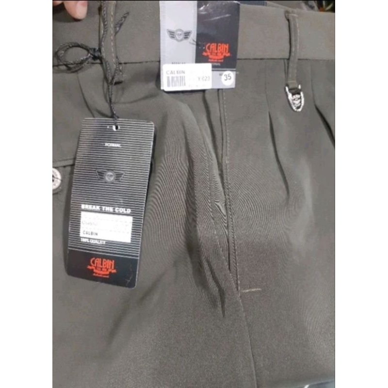 Celana Panjang Kain Formal CALBIN ORIGINAL Pria Jumbo Original 39 - 44
