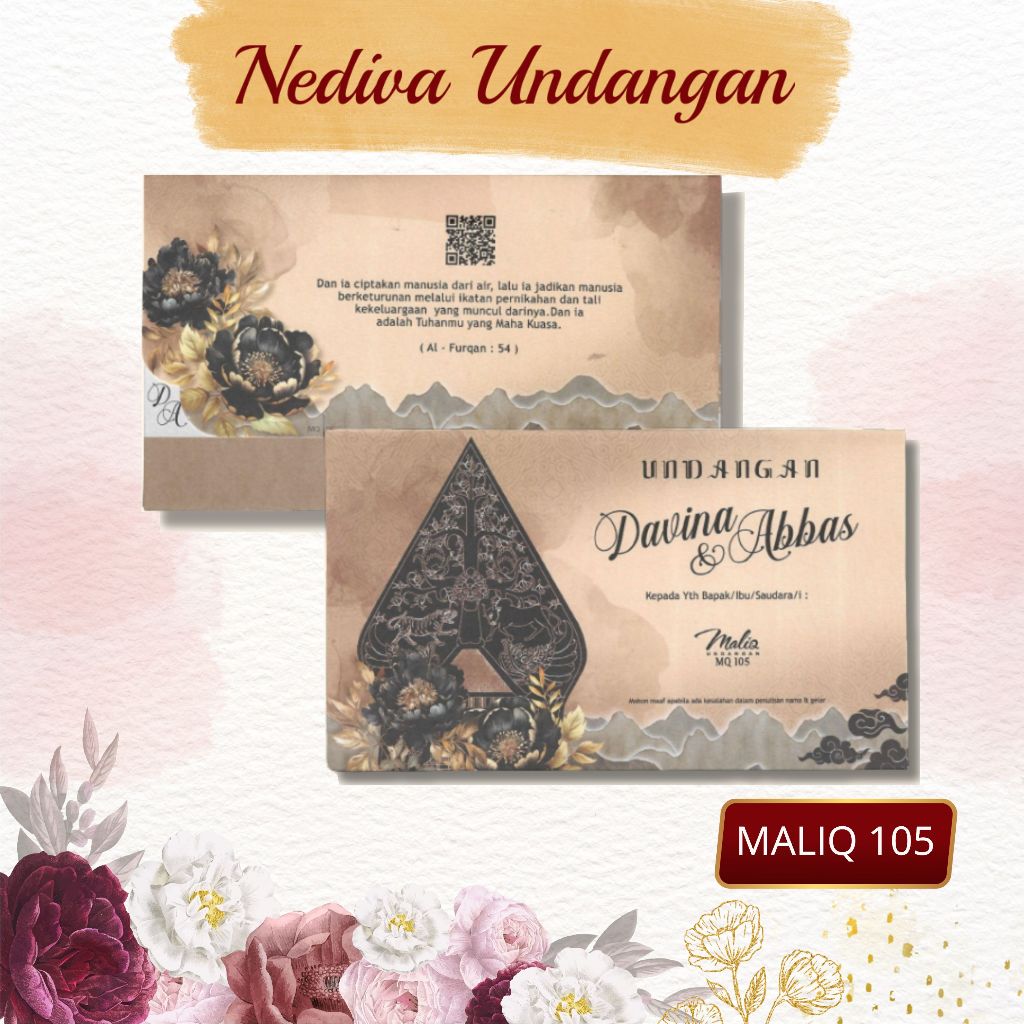 (FREE LABEL) Blangko Undangan MALIQ 105 Harga Murah