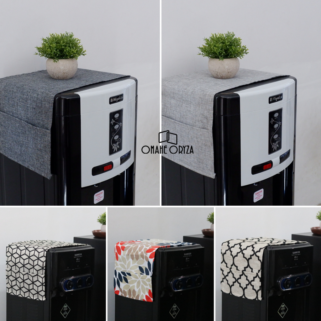 KUBIBIX COVER DISPENSER GALON BAWAH ALAS TATAKAN TAPLAK DISPENSER MOTIF WARNA POLOS BAHAN TEBAL