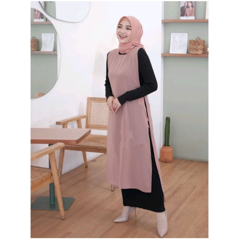 Outer Sojin Long Vest Tali Samping / Rompi Panjang / Long Outer / Cardigan by ayystore