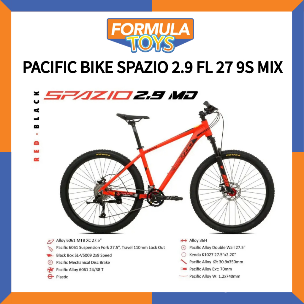 SEPEDA GUNUNG PACIFIC BIKE SPAZIO 2.9 FL 27 9S MIX