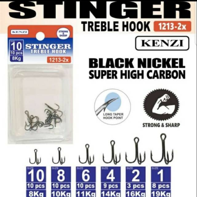 Treble Hook KENZI STINGER - Kail Pancing Minnow / lure