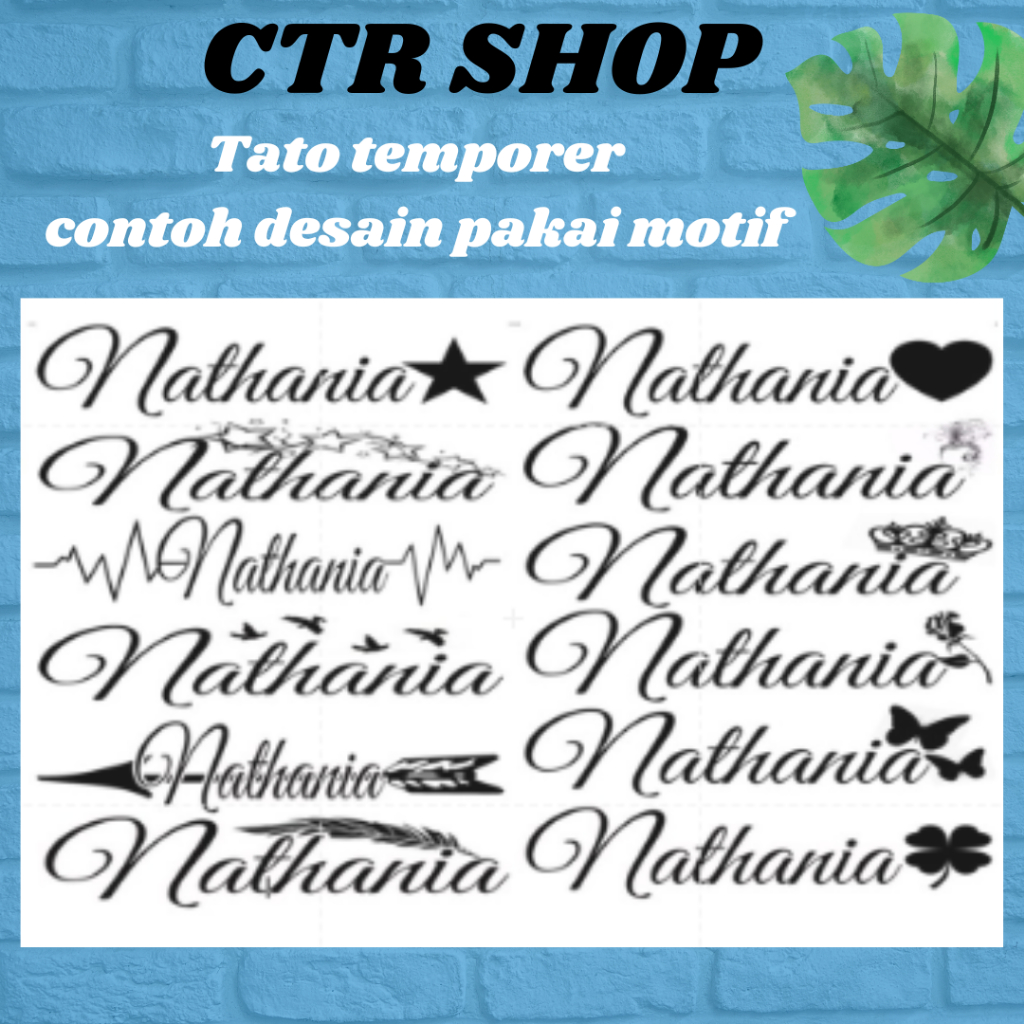 Tato temporer request nama dan gambar anti air dan tahan lama