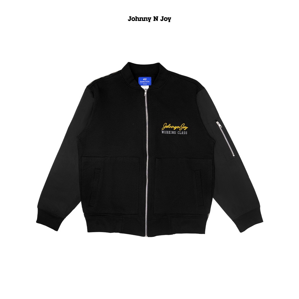Johnny and Joy Mix Series Top Gun Light Jacket Black - Jaket Bomber