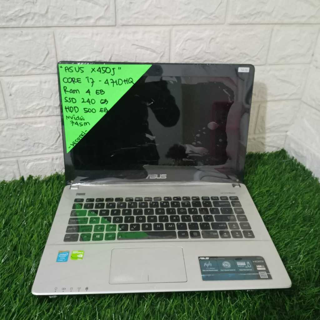 2ND ASUS X450J CORE I7-4710HQ RAM 4GB SSD 240GB HDD 500GB NVIDIA 745M 14INCH (2605)