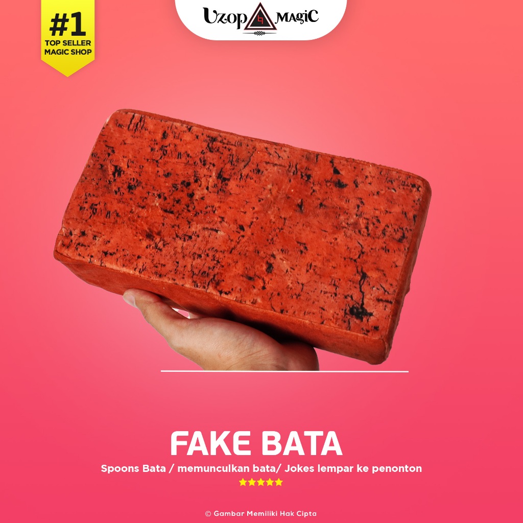 Batu bata spoons - trick sulap - alat sulap fake brick