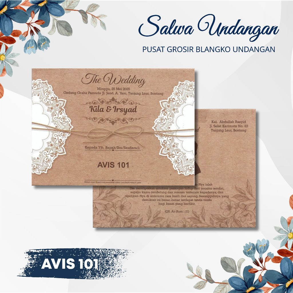 Blangko Undangan Avis 101 Harga Murah