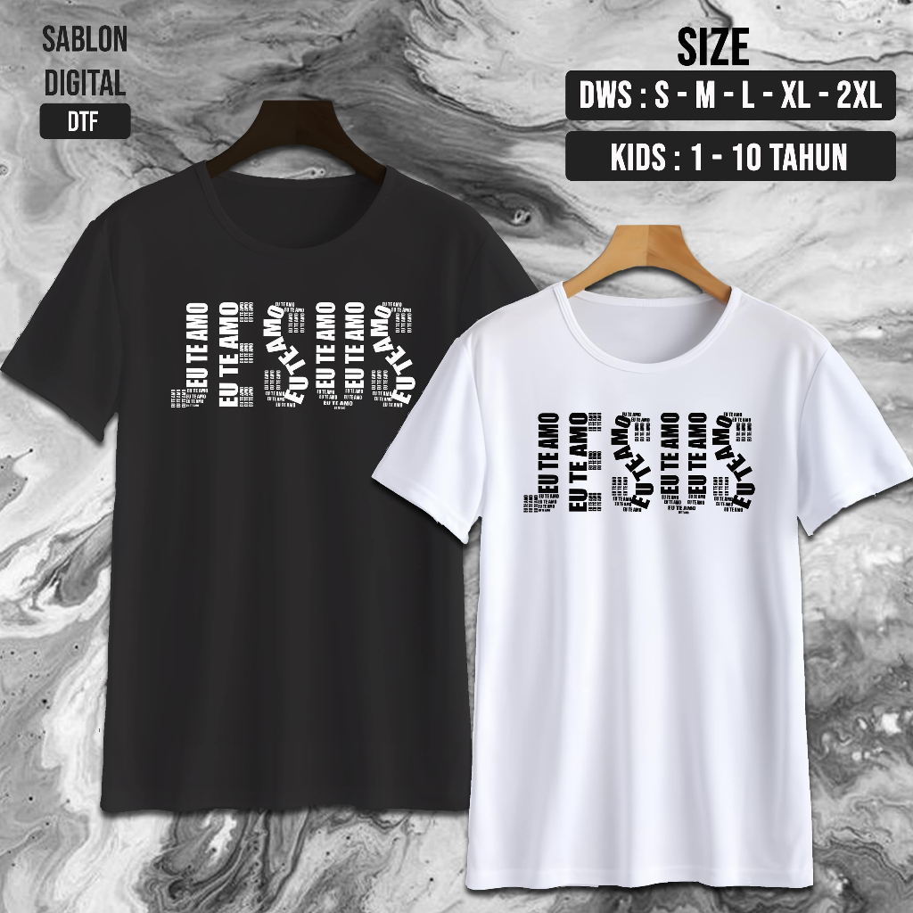 NW009 Kaos Rohani / Kaos JESUS TEXT/ Kaos Anak Kaos Dewasa Unisex / Baju Rohani Anak / Couple Family